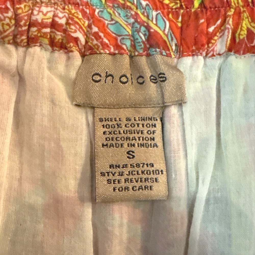 Womens Boho Patchwork Maxi Skirt Crochet Hem Choices S Multicolor Mixed Print - Picture 3 of 9